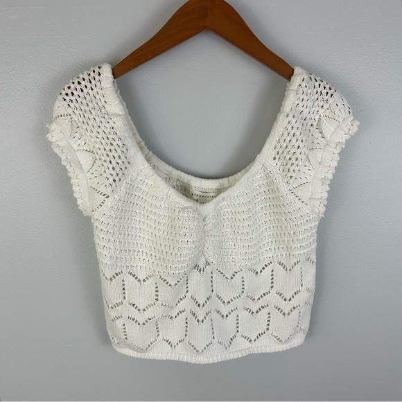 Aeropostale Tops - Aeropostale Chunky Knit Crop Sweater Blouse NWT Size Large